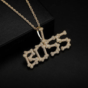 Skeleton Bones Custom Letter Pendant - Different Drips