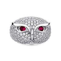 Thumbnail for Round Pave Owl Ring - Different Drips