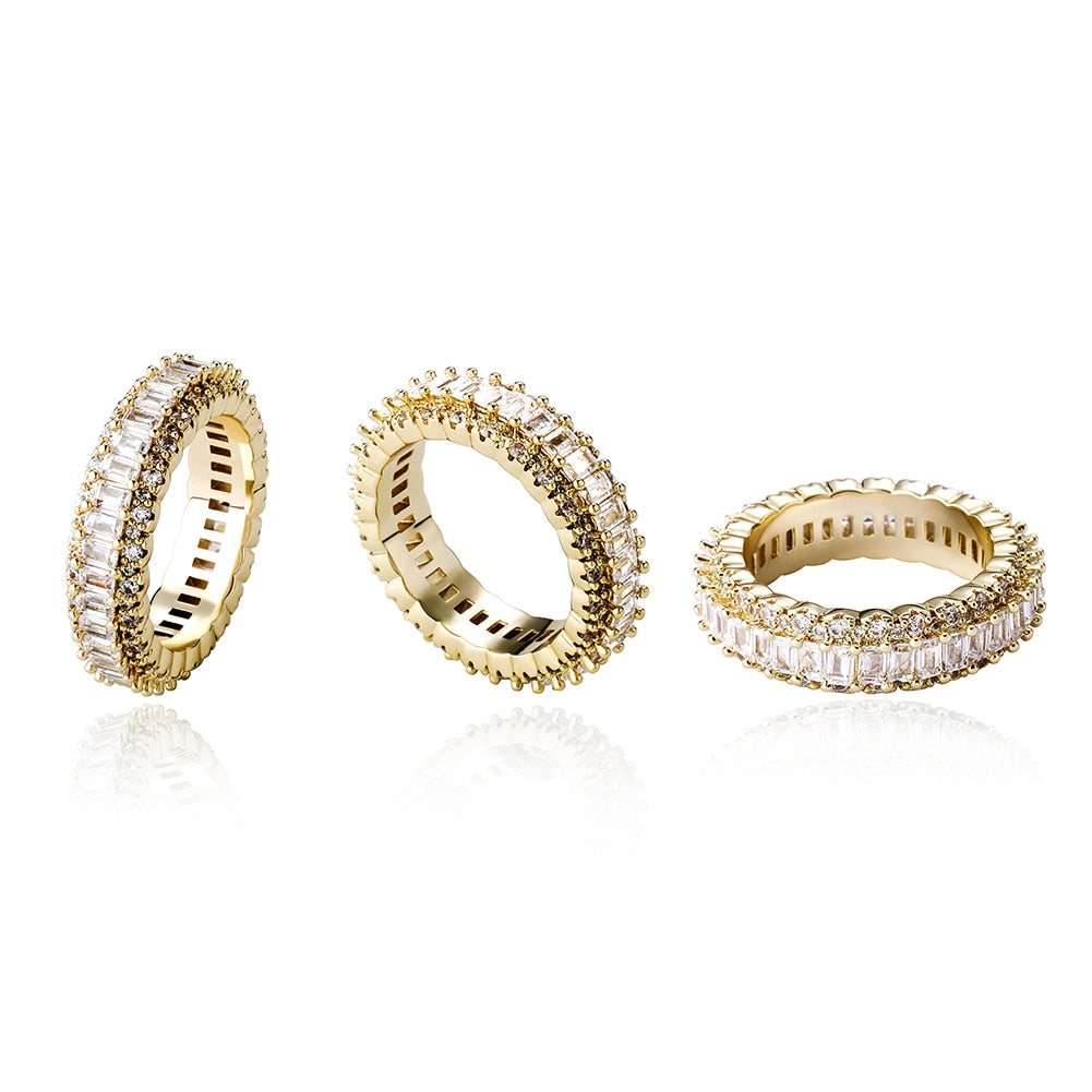 6mm Layered Baguette Ring - Different Drips