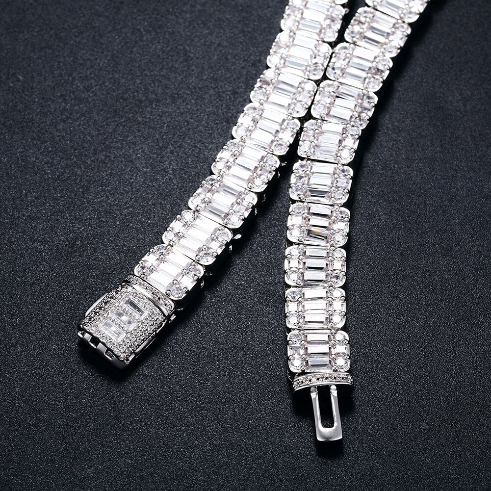 8mm Baguette Tennis Chain - Different Drips