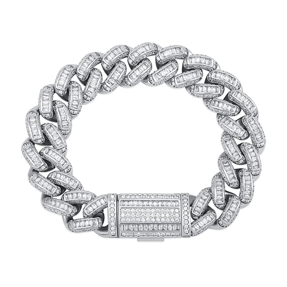 16mm Baguette Cuban Bracelet - Different Drips