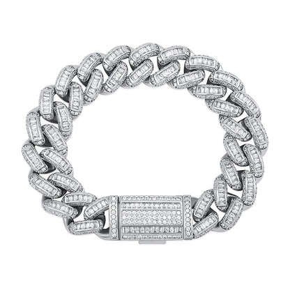 16mm Baguette Cuban Bracelet - Different Drips