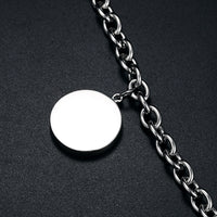 Thumbnail for Small Round Custom Photo Necklace - Different Drips