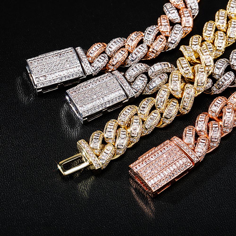 16mm Baguette Cuban Bracelet - Different Drips