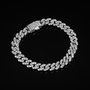 9mm Iced Out Cuban Bracelet - Different Drips