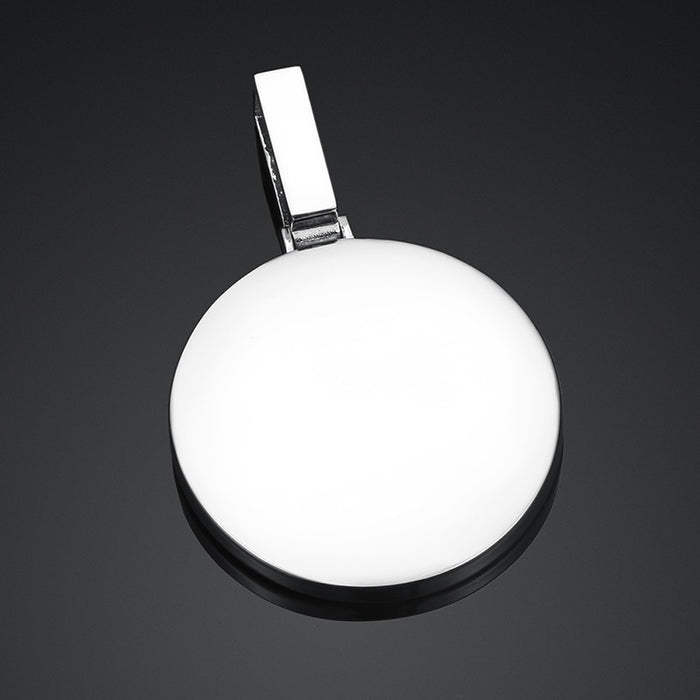 Medium Circle Custom Photo Pendant - Different Drips