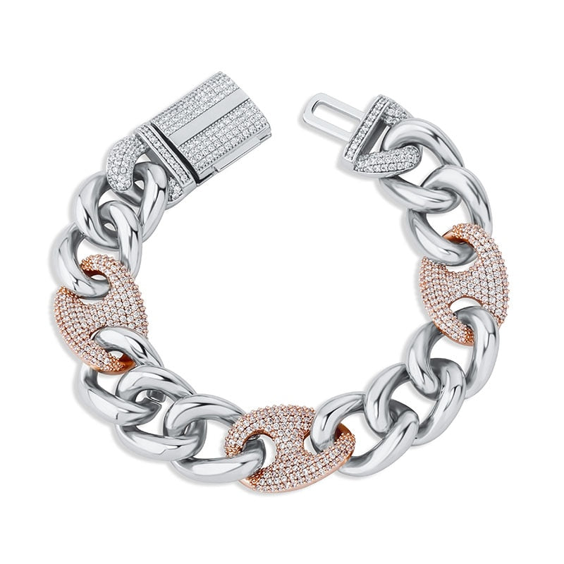 16mm Mariner Cuban Link Bracelet - Different Drips