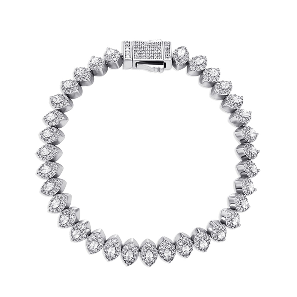 8mm Iced Out Rhombus Bracelet - Different Drips