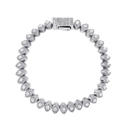 8mm Iced Out Rhombus Bracelet - Different Drips