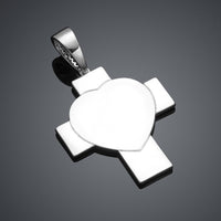 Thumbnail for Custom Heart Cross Photo Pendant - Different Drips