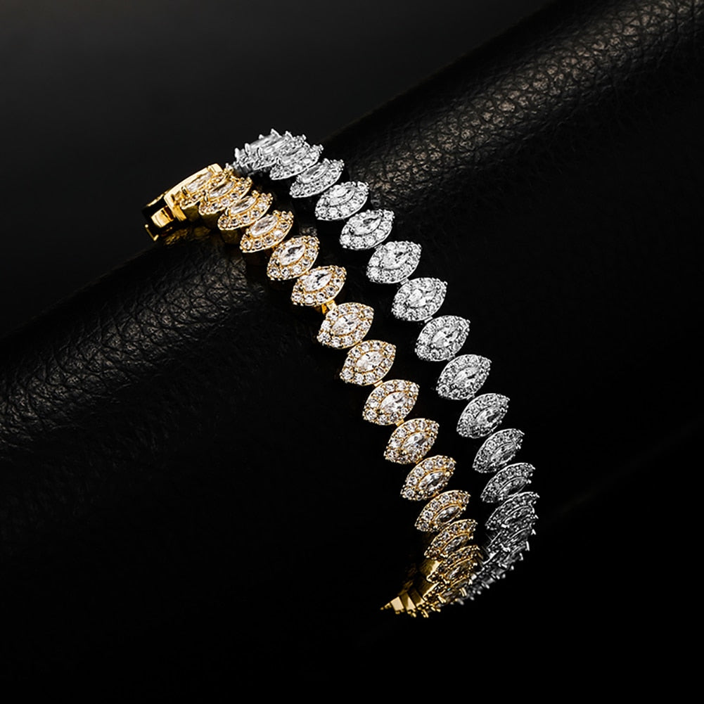 8mm Iced Out Rhombus Bracelet - Different Drips