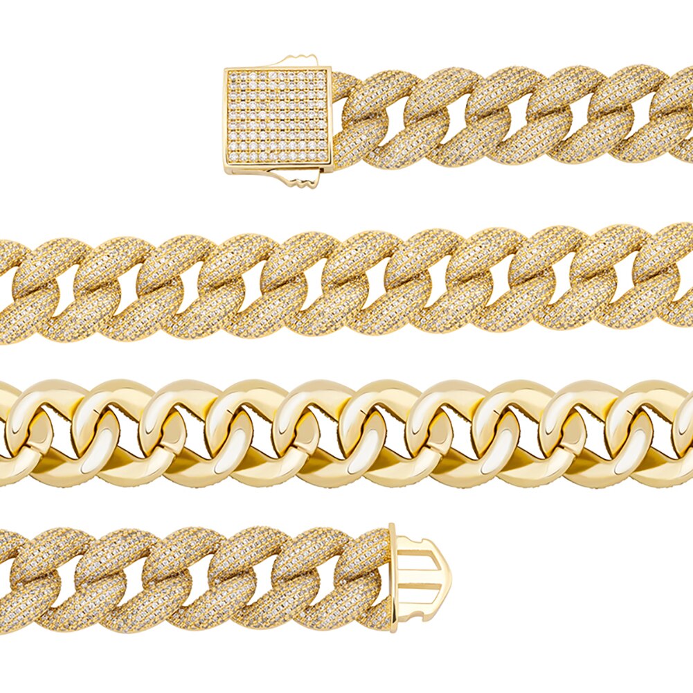 18mm Pave Cuban Bracelet - Different Drips