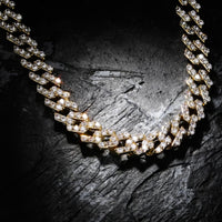 Thumbnail for 10mm One Row Prong Cuban Link Chain - Different Drips