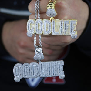 Baguette God Life Pendant - Different Drips