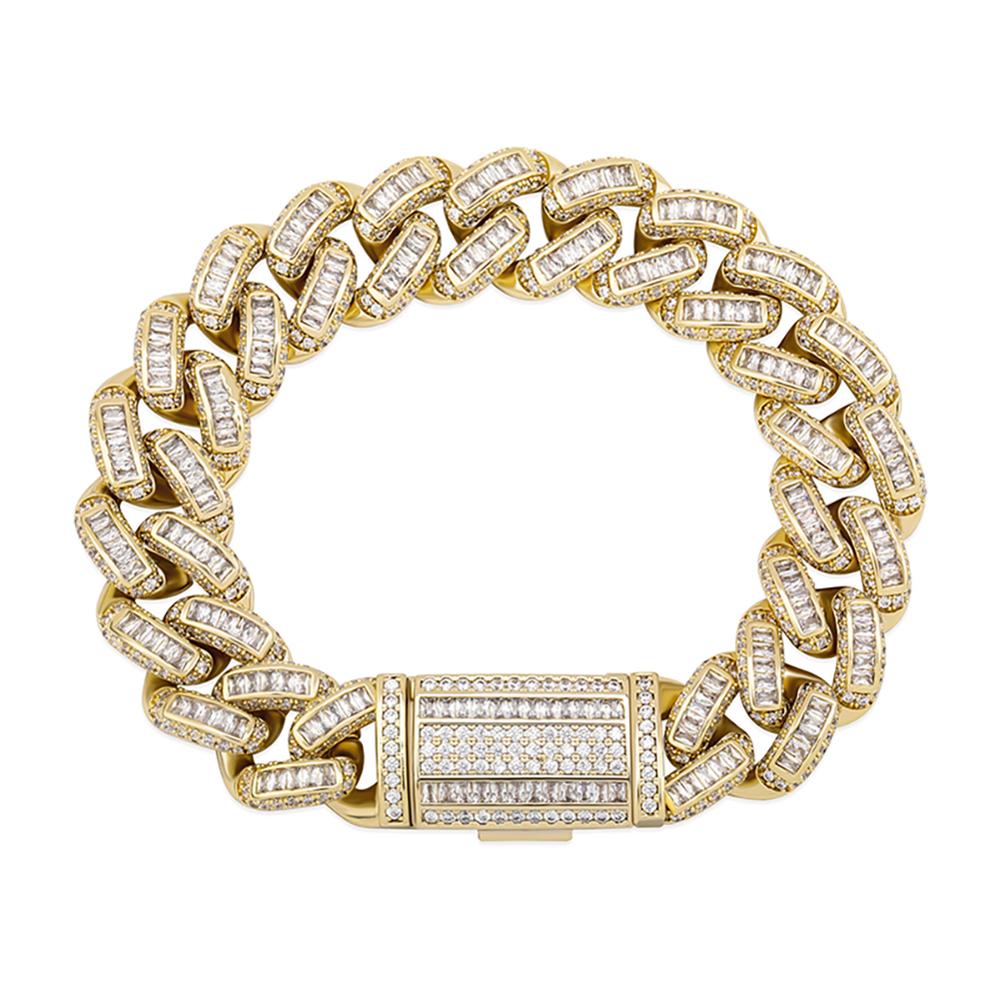 16mm Baguette Cuban Bracelet - Different Drips