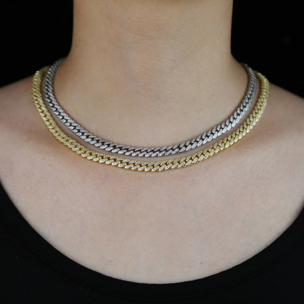 Women's 6mm Iced Cuban Necklace - Different Drips