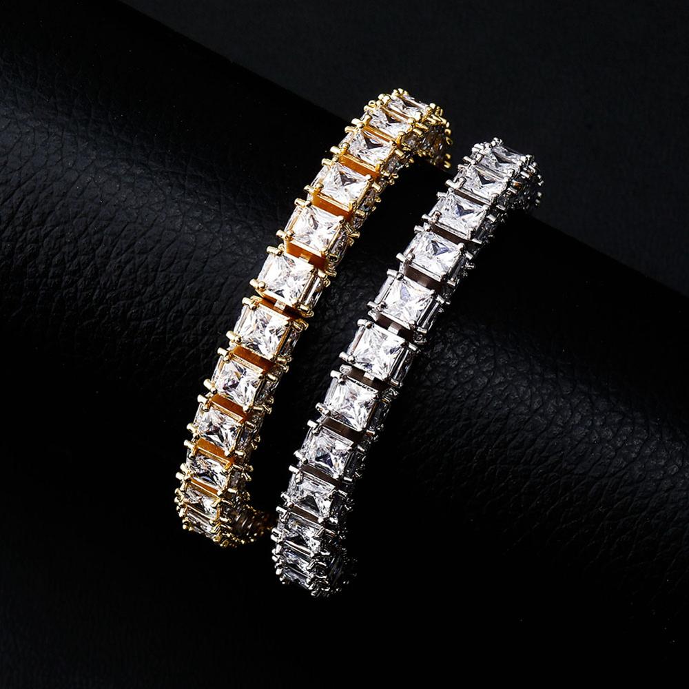 6-8mm Square-Cut Tennis Bracelet - Different Drips