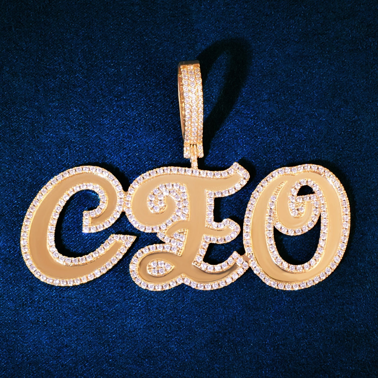 Solid Inline Custom Letter Pendant - Different Drips