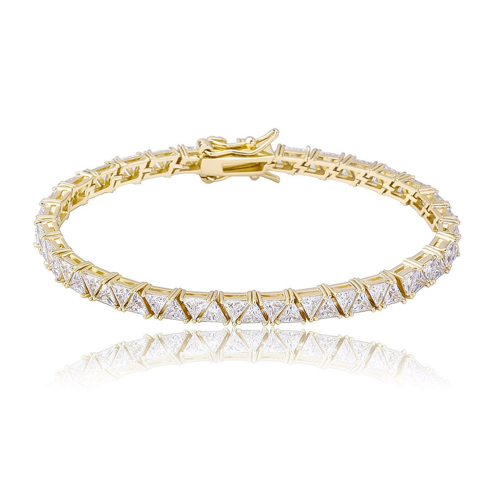 5mm Triangle-Cut Tennis Bracelet - Different Drips
