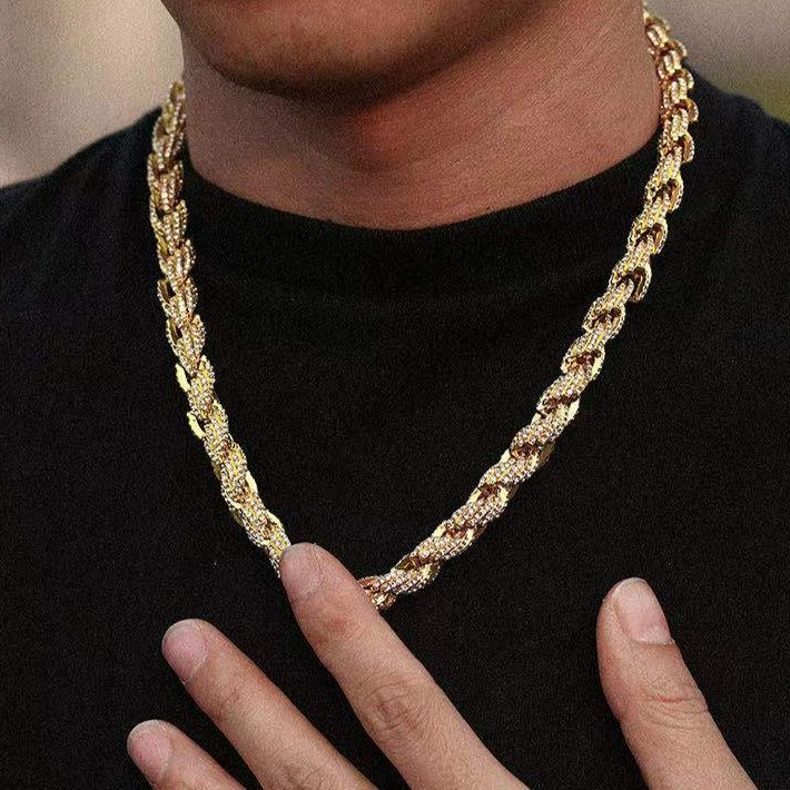 8mm Premium Thick Iced Out Rope Chain - Different Drips