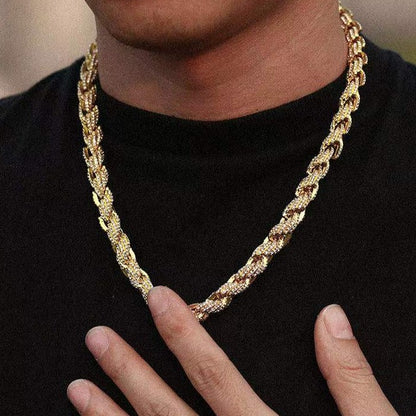 8mm Premium Thick Iced Out Rope Chain - Different Drips