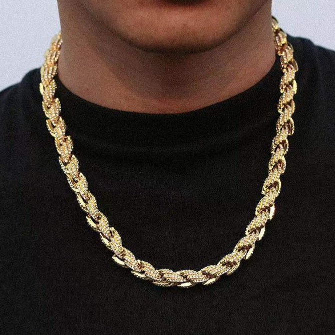 Premium Thick Iced Out Rope Chain - Different Drips