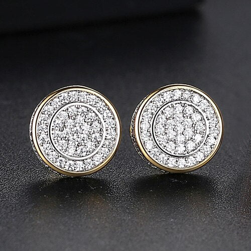 Classic Round Cut Stud Earrings - Different Drips