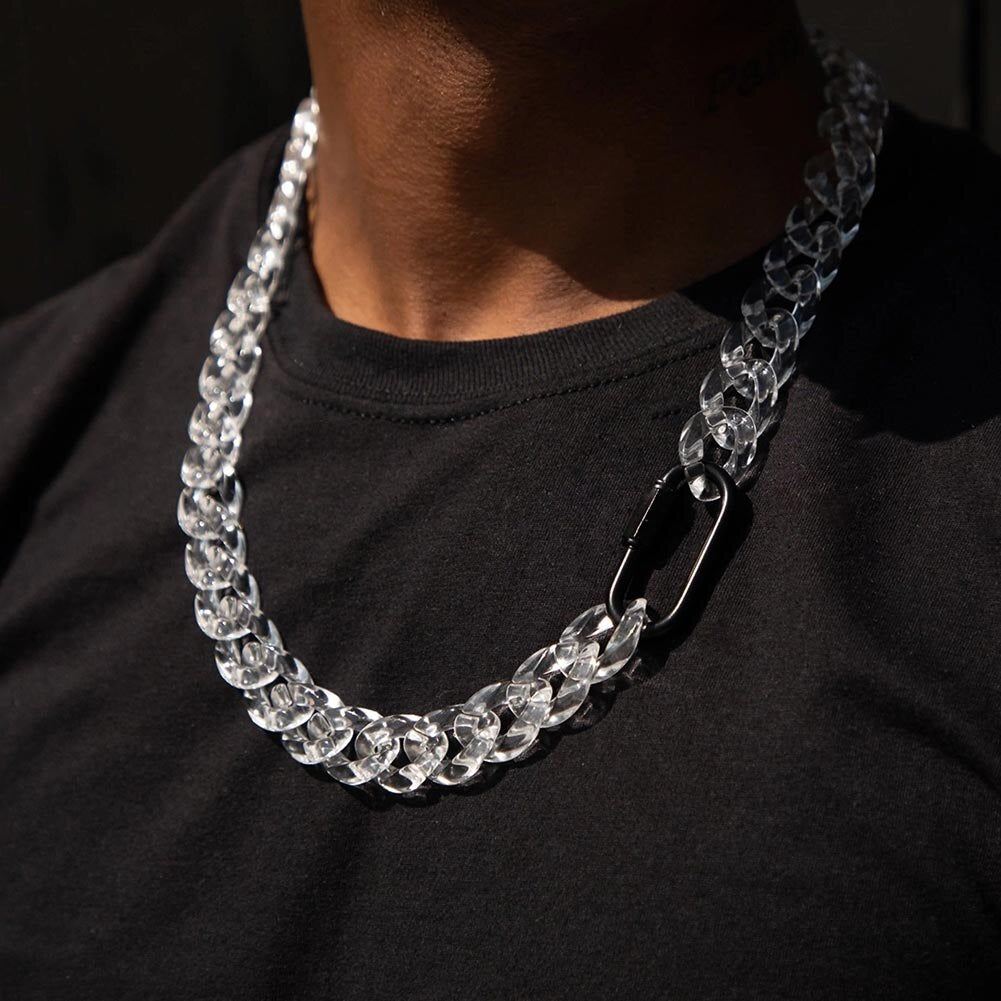 Clear Cuban Link Chain - Different Drips