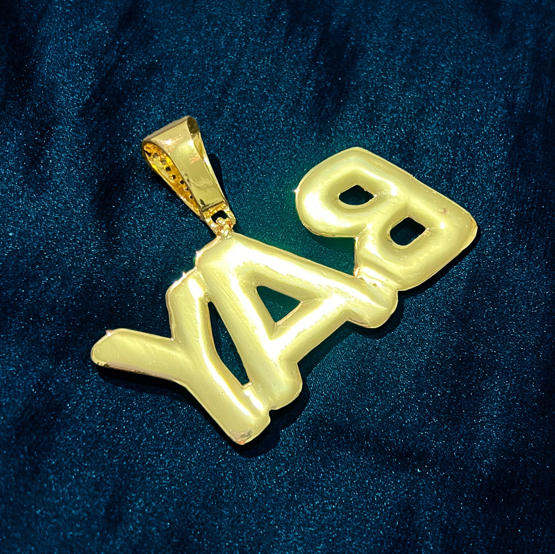 Solid Outline Custom Letter Pendant - Different Drips