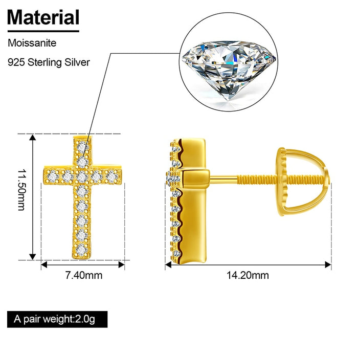 S925 Moissanite Pico Harvey Earrings - Different Drips
