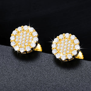 S925 Moissanite Outlined Clustered Earrings - Different Drips