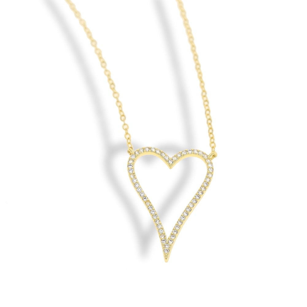 Women's Heart Rope Necklace - Different Drips