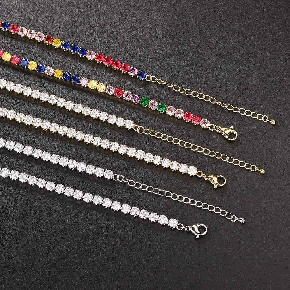 Women's 3-4mm Tennis Necklace - Different Drips