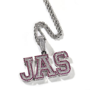 Varsity Custom Letter Pendant - Different Drips