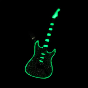 S925 Moissanite Glow In The Dark Guitar Pendant - Different Drips