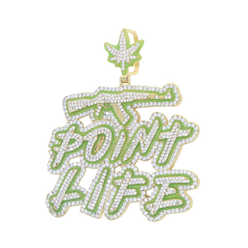 Iced Glow In The Dark Point Life Pendant - Different Drips