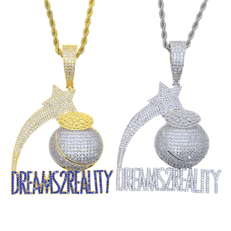 Iced DREAMS TO REALITY Pendant - Different Drips