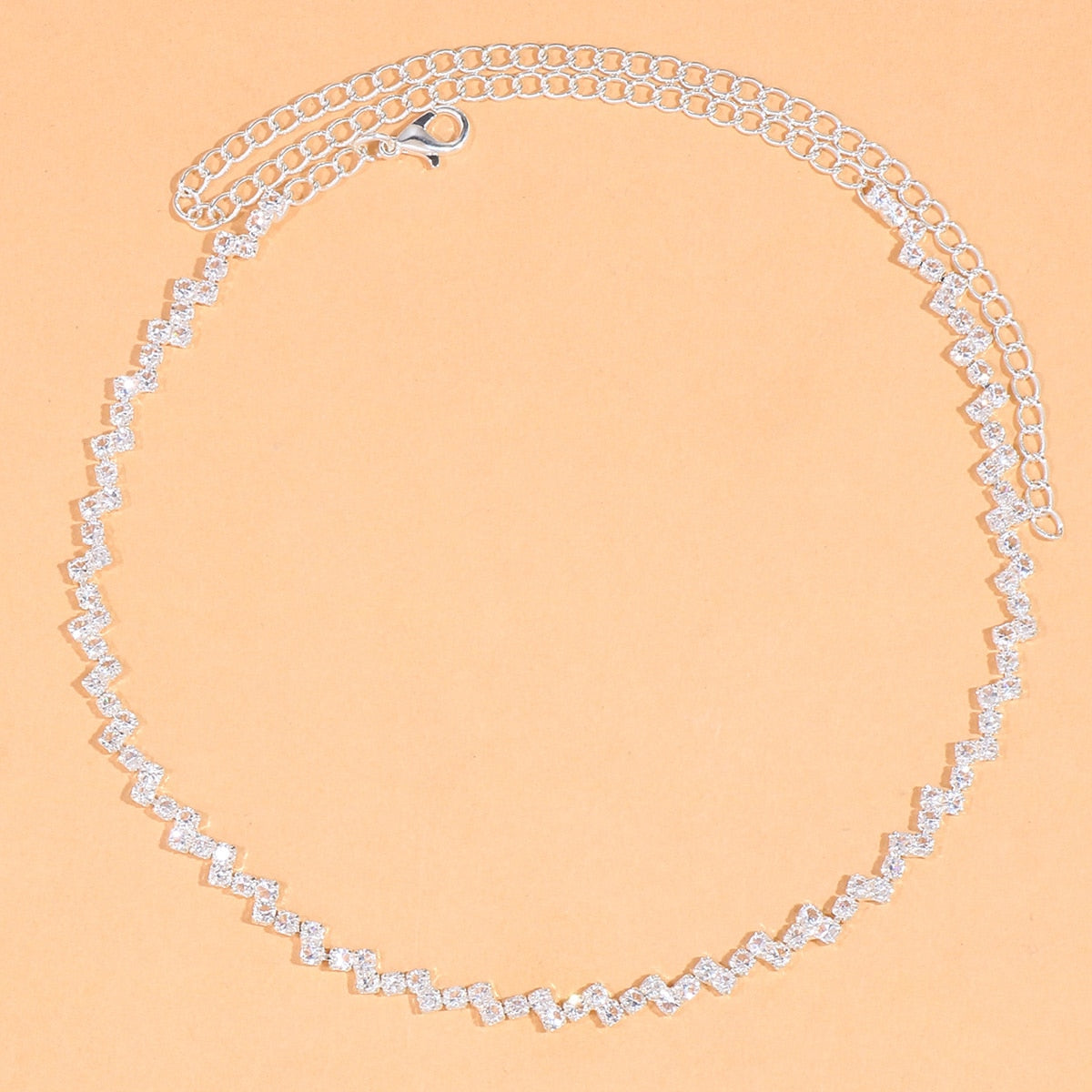 Women's ZigZag Tennis Necklace - Different Drips