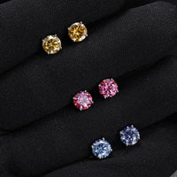 Thumbnail for S925 Moissanite Multi-Color Stud Earrings - Different Drips