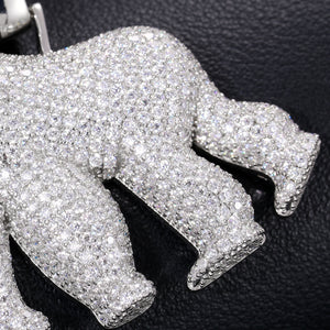 S925 Moissanite Gorilla Pendant - Different Drips