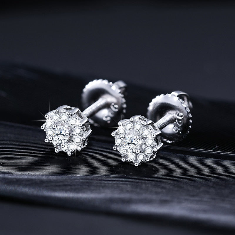 S925 Moissanite Double Layer Stud Earrings - Different Drips