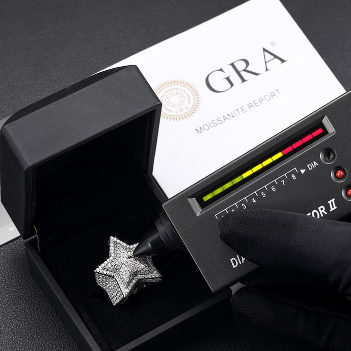 Five Star VVS Moissanite & S925 Ring - Different Drips