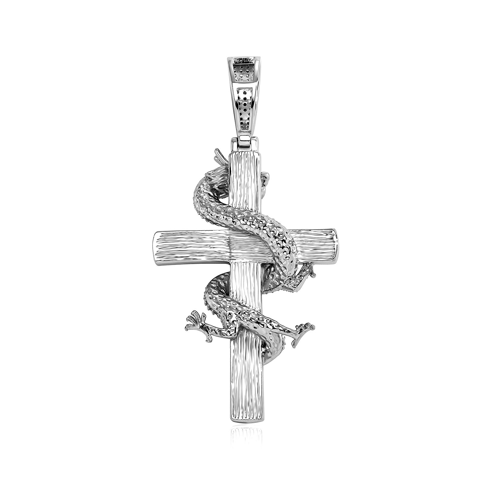 Iced Dragon Cross Pendant - Different Drips