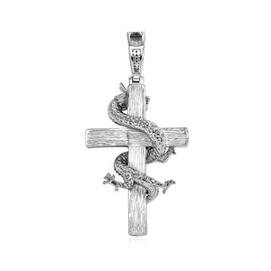 Iced Dragon Cross Pendant - Different Drips