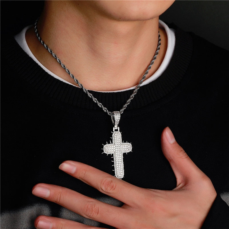 Spiked Cross Pendant - Different Drips