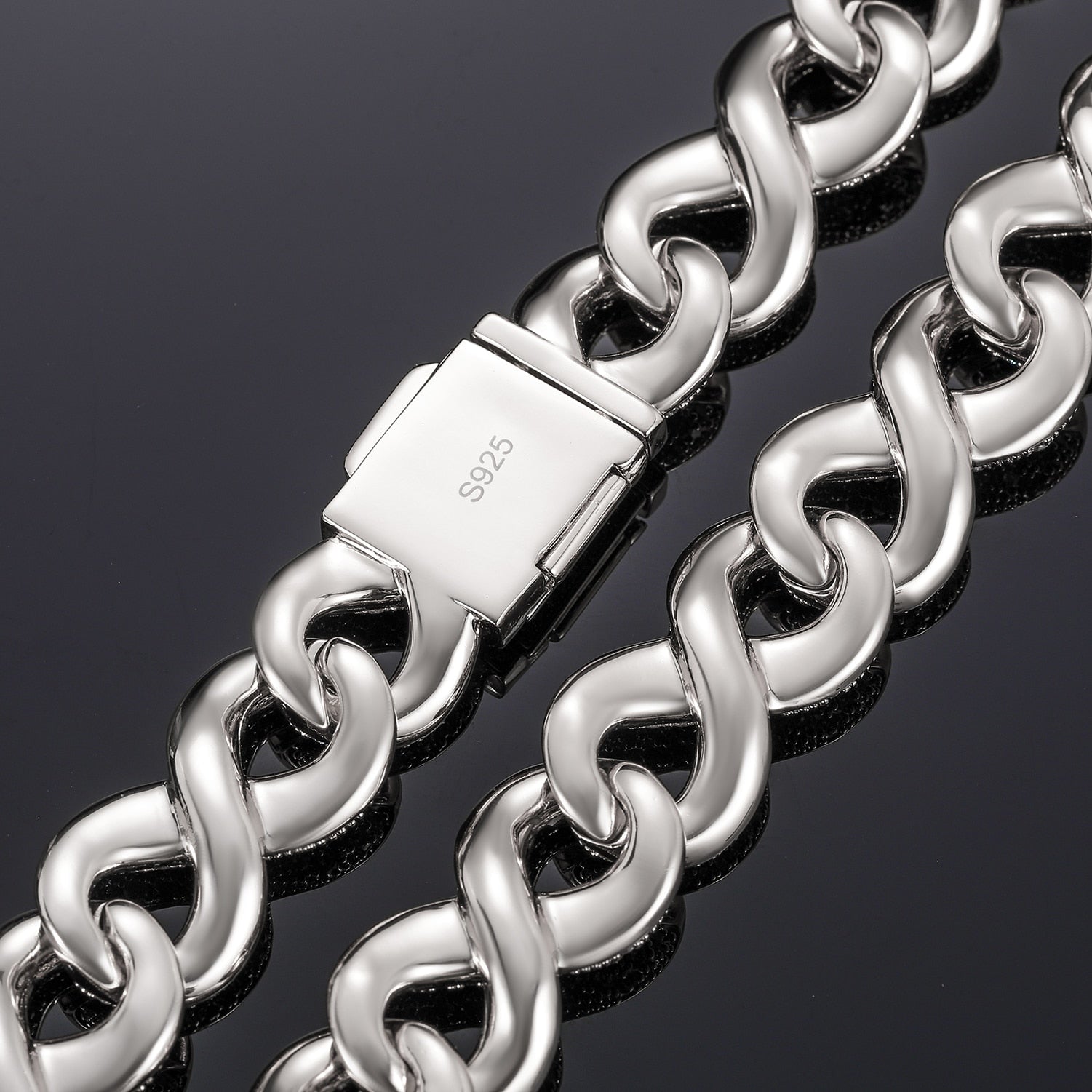 16mm VVS Moissanite & S925 Infinity Link Chain - Different Drips