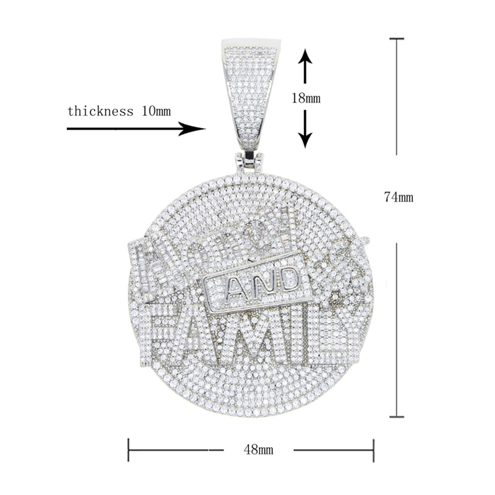 Iced Out Money And Family Pendant - Different Drips