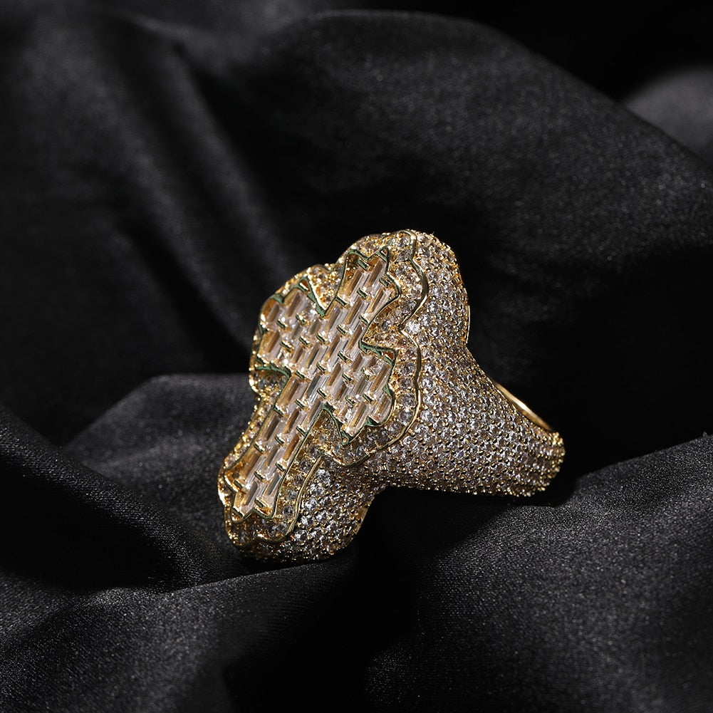 Baguette Cross Ring - Different Drips