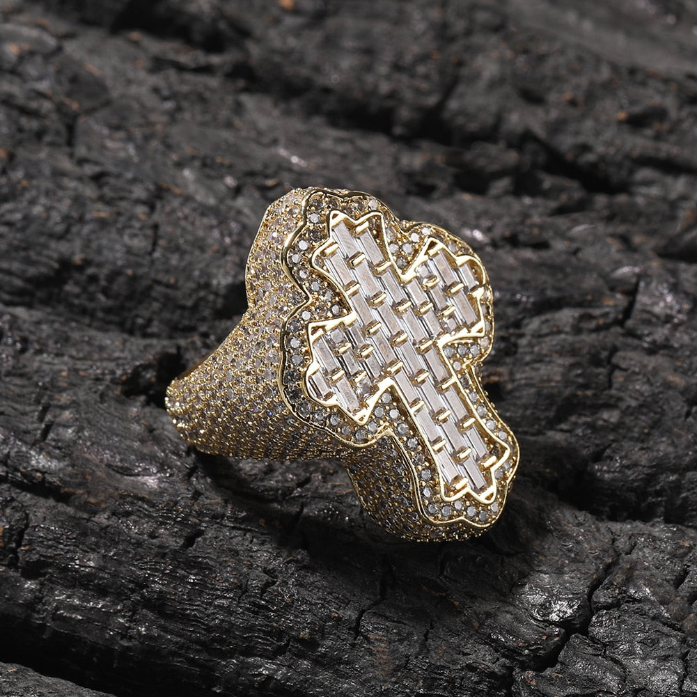 Baguette Cross Ring - Different Drips