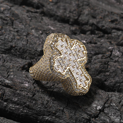 Baguette Cross Ring - Different Drips